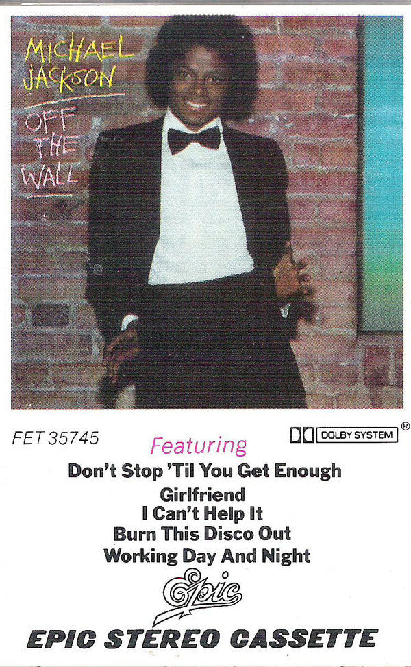 Michael Jackson - Off The Wall VG+ - 1979 Epic USA Cassette - Disco/Pop