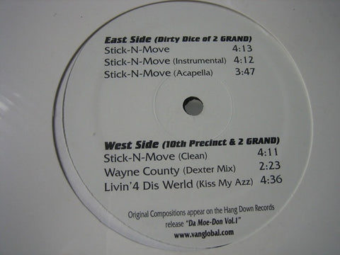 2 Grand ‎– Stick-N-Move - Mint- 12” Single Record 1984 USA Original Vinyl - Hip Hop