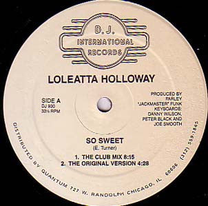 Loleatta Holloway ‎– So Sweet - MINT- 1987 DJ International 12" Single USA - Chicago House