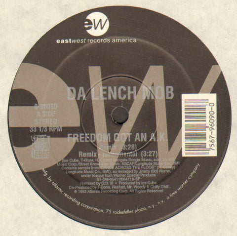 Da Lench Mob - Freedom Got An A.K. VG+ - 12" Single 1992 EastWest USA - Hip Hop