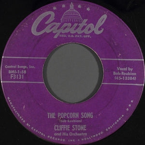 Cliffie Stone And His Orchestra ‎– The Popcorn Song / Barracuda VG 1955 Capitol Records - Jazz