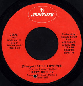 Jerry Butler ‎- Are You Happy / (Strange) I Still Love You - VG+ 7" Single 45 RPM 1969 USA - Funk / Soul - Shuga Records