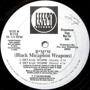 B*M*W (Black Micaphon Weapons) VG+ - 12" Single 1990 Effect Promo USA - Hip Hop