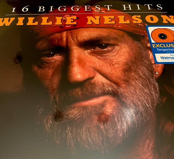 Willie Nelson ‎– 16 Biggest Hits (1998) - New 2 Lp Record 2020 CBS USA Walmart Exclusive Tangerine Vinyl - Country - Shuga Records