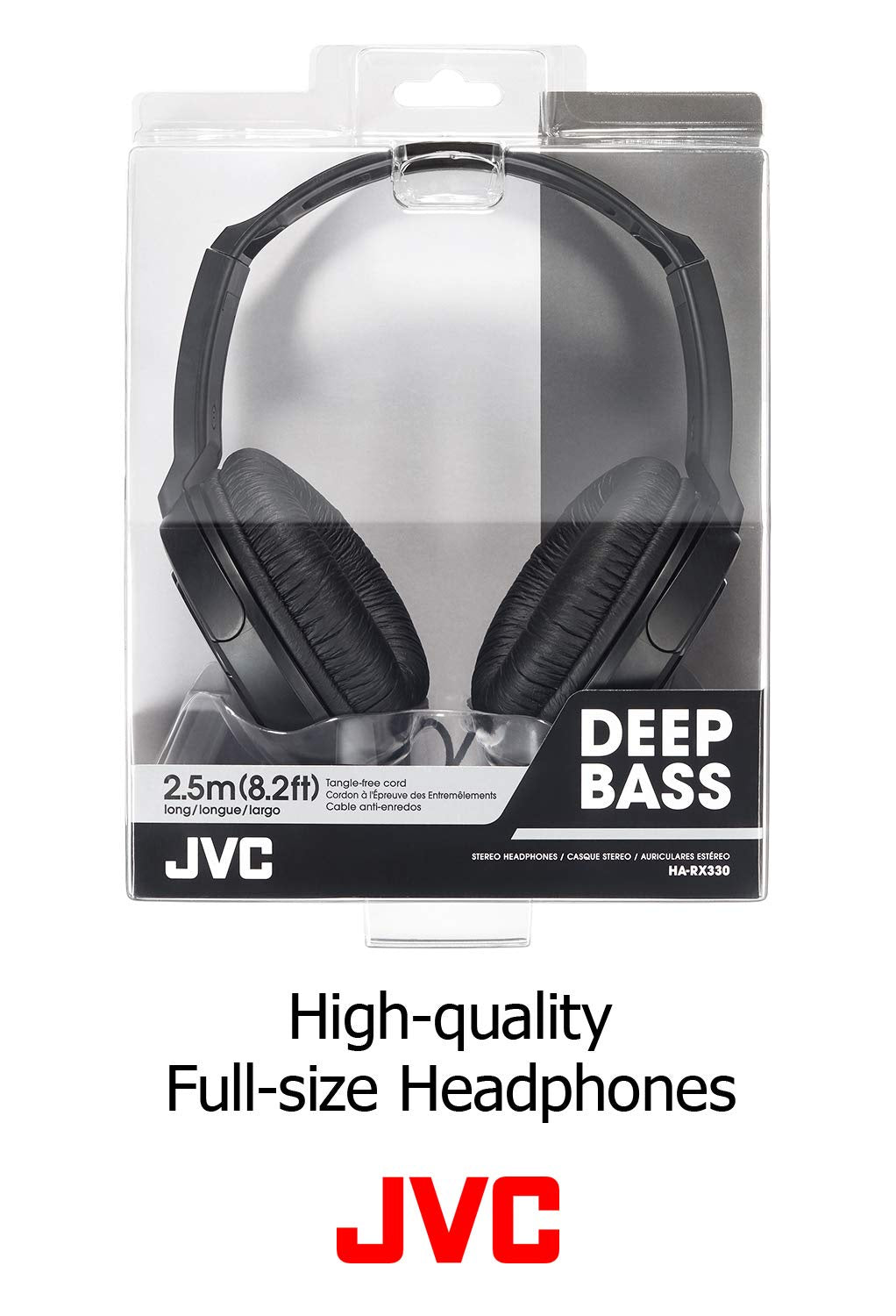 JVC Full Sized Over Ear Headband Over Ear Full Size Headband Black (HARX330)