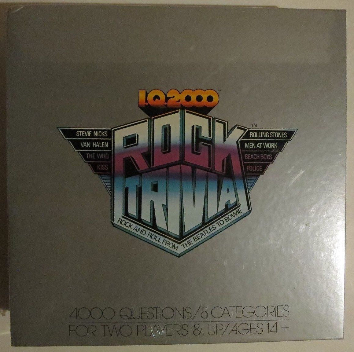 I.Q. 2000 Rock Trivia Board Game New Sealed 1984 Vintage - Shuga Records