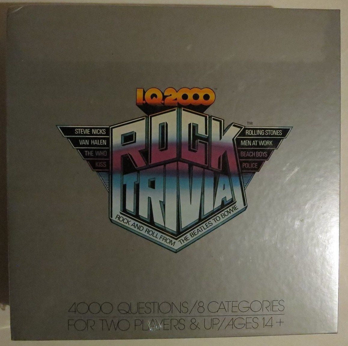 I.Q. 2000 Rock Trivia Board Game New Sealed 1984 Vintage