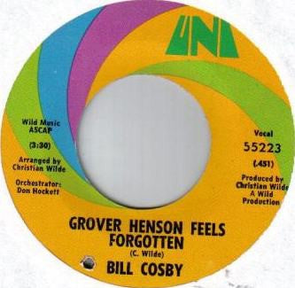Bill Cosby ‎– Grover Henson Feels Forgotten - Mint- 45rpm 1970 USA UNI Records - Funk / Soul / Spoken Word - Shuga Records