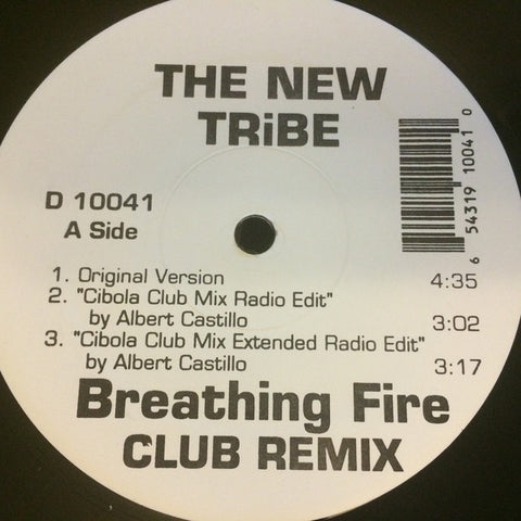 The New Tribe ‎– Breathing Fire (Club Remix) - Mint- 12" Single Record - 1998 USA Big Mouth Vinyl - House