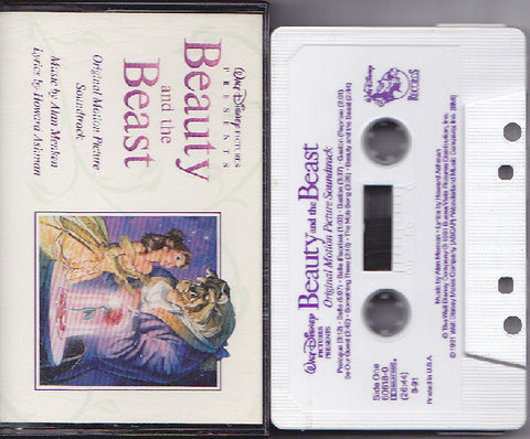 Alan Menken, Howard Ashman ‎– Beauty And The Beast (Original Motion Picture) - VG+ 1991 USA Walt Disney Cassette Tape - Soundtrack