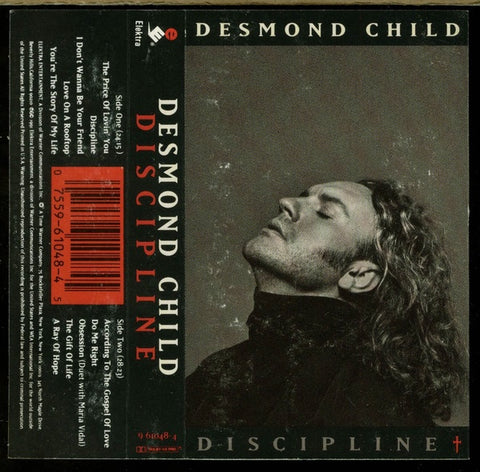 Desmond Child ‎– Discipline - Used Cassette Tape Elektra 1991 USA - Rock / Pop Rock