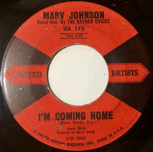 Marv Johnson ‎- I'm Coming Home / River Of Tears - VG 7" 45 Single 1959 USA - Funk / Soul