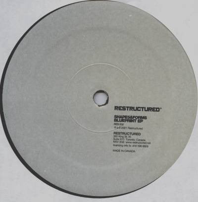 Shapes & Forms ‎– Blueprint EP - Mint- 12" Single Record 2001 Restructured Canada Vinyl - Techno
