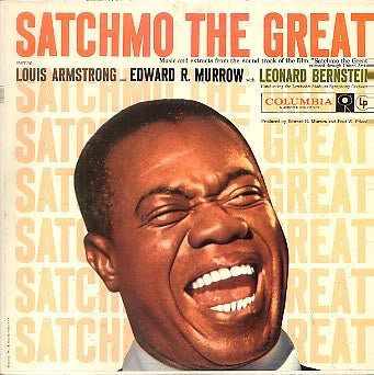 Louis Armstrong and Edward R. Murrow With Leonard Bernstein ‎– Satchmo The Great - VG+ LP Record 1957 Columbia USA Mono Vinyl - Jazz