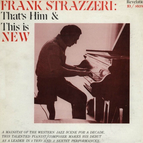 Frank Strazzeri ‎– That's Him & This Is New - VG+ Lp Record 1969 Revelation USA - Jazz / Hard Bop / Model