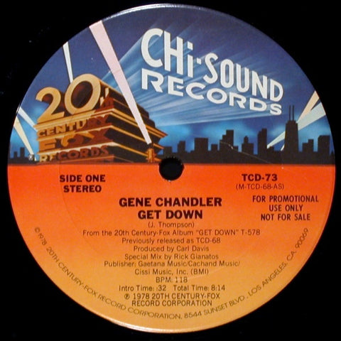 Gene Chandler / Edwin Starr - VG+ 12" Single 1978 Chi Sound Records USA  - Disco / Funk