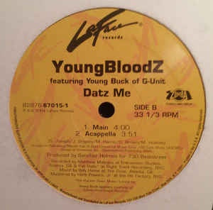 YoungBloodz - Datz Me - M- 12" Single 2004 LaFace Records USA - Hip Hop