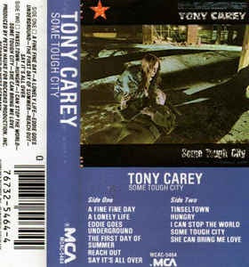 Tony Carey- Some Tough City- Used Cassette 1984 MCA Records USA- Rock/Pop