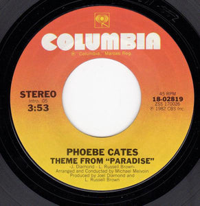 Phoebe Cates - Theme From "Paradise" Promo Mint- - 7" Single 45RPM 1982 Columbia USA - Pop - Shuga Records