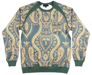Black Scale - Men's Green /Gold Crewneck Pullover Sweatshirt