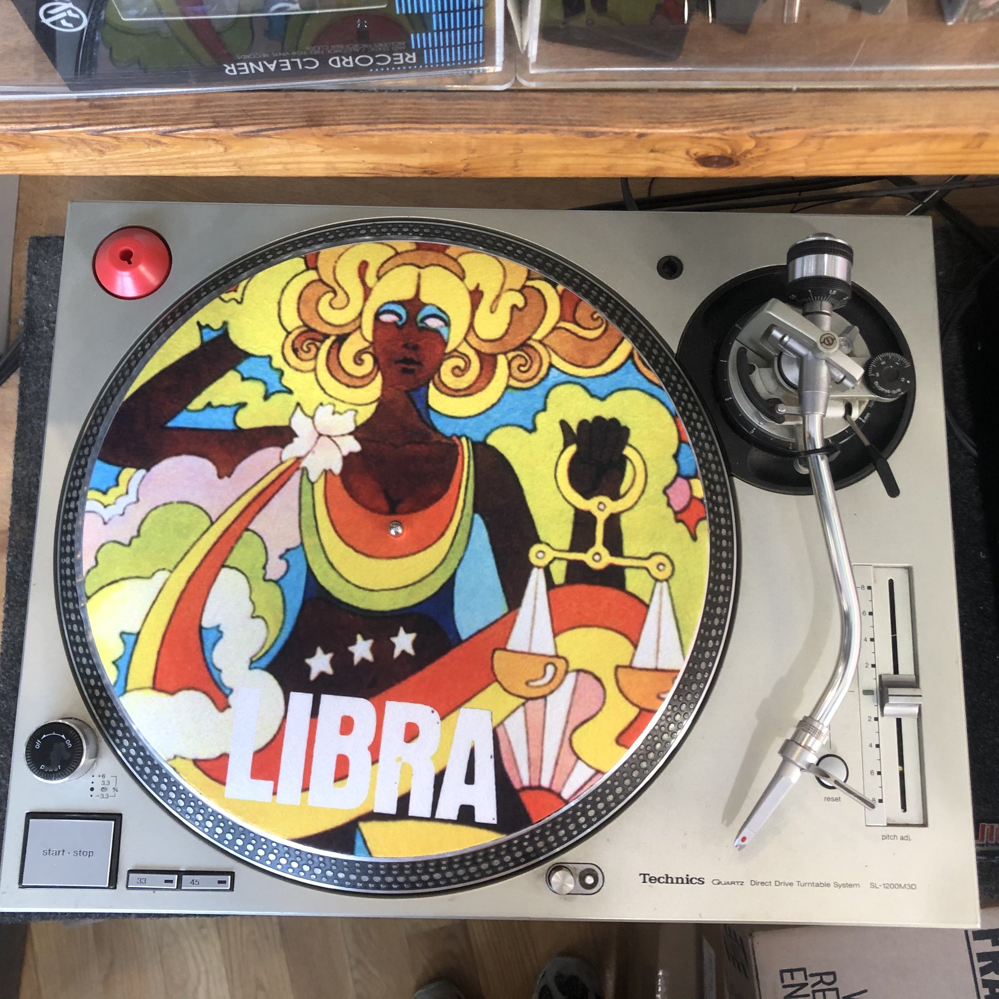 Limited Edition Vinyl Record Slipmat - Psychedelic Zodiac Libra - Slip Mat