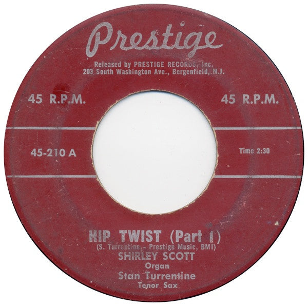 Shirley Scott ‎– Hip Twist VG- 7" Single 45 rpm Prestige USA - Soul-Jazz - Shuga Records