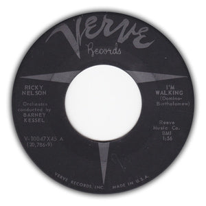 Ricky Nelson ‎– I'm Walking / A Teenager's Romance - VG 7" Single 1957 Verve Records - Pop - Shuga Records
