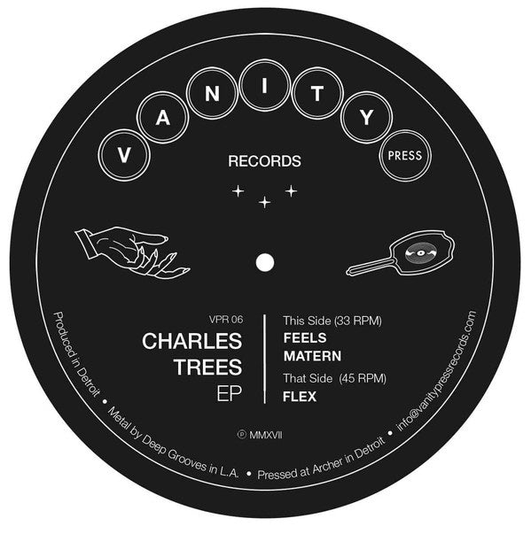 Charles Trees ‎– Charles Trees EP - New Lp Record 2017 Vanity Press USA Vinyl - Detroit House - Shuga Records