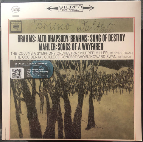Bruno Walter - Brahms - Alto Rhapsody / Song Of Destiny & Mahler - Songs Of A Wayfarer (1963) - New Lp Record 2017 CBS Speakers Corner Europe Import 180 gram Vinyl - Classical