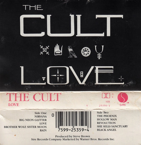 The Cult ‎– Love - Used Cassette Tap Sire 1985 USA - Rock / New Wave