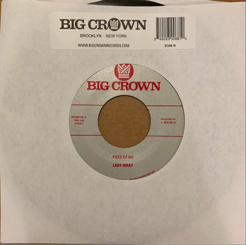 Lady Wray - Piece of Me / Come On In - New 7" Single 2019 Big Crown Vinyl - R&B / Neo-Soul