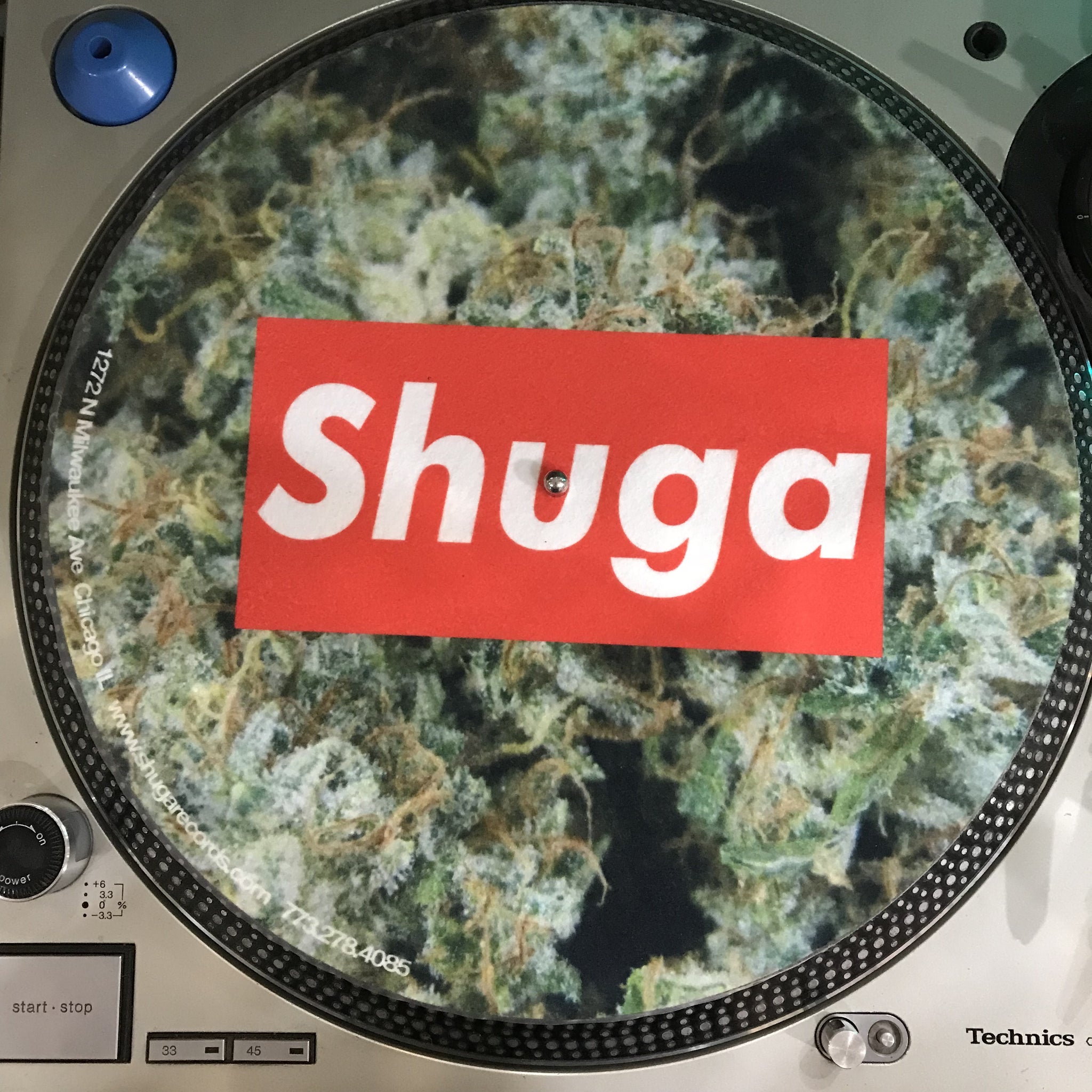Shuga Records 2018 Limited Edition Vinyl Record Slipmat  Marijuana Weed 420 Ganja Nugz Slip Mat