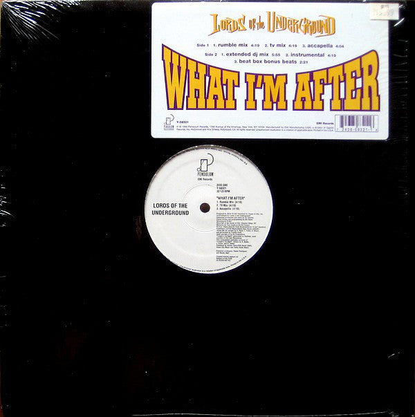 Lords Of The Underground - What I'm After VG+ - 12" Single 1995 Pendulum USA - Hip Hop