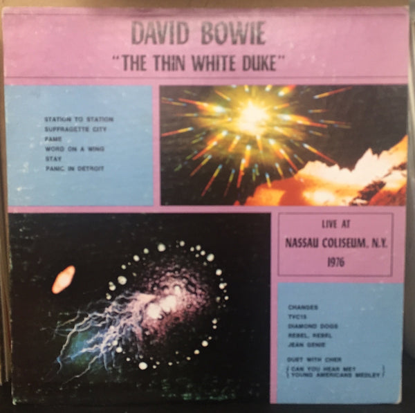 David Bowie ‎– The Thin White Duke Live at Nassau Coliseum NY 1976 - VG+ 2xLp Record 1977 USA (Unofficial Release, Hand Drawn Backside Cover & Labels) - Rock - Shuga Records