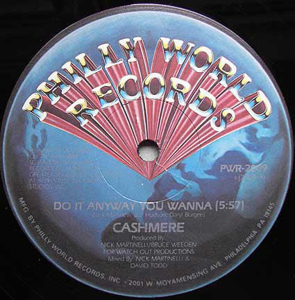 Cashmere - Do It Anyway You Wanna VG+ - 12" Single 1983 Philly World USA - Electro