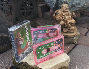 Godfingaz - Beat Invasion Vol. 1 - New Cassette 2019 Clear Pink Tape - Chicago, IL Rap / Beatstrumental
