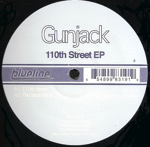 Gunjack ‎– 110th Street EP (Avex Axiom, Frankie Vega Remix) - New 12" Single 2006 Blueline Music USA Vinyl - Chicago Techno