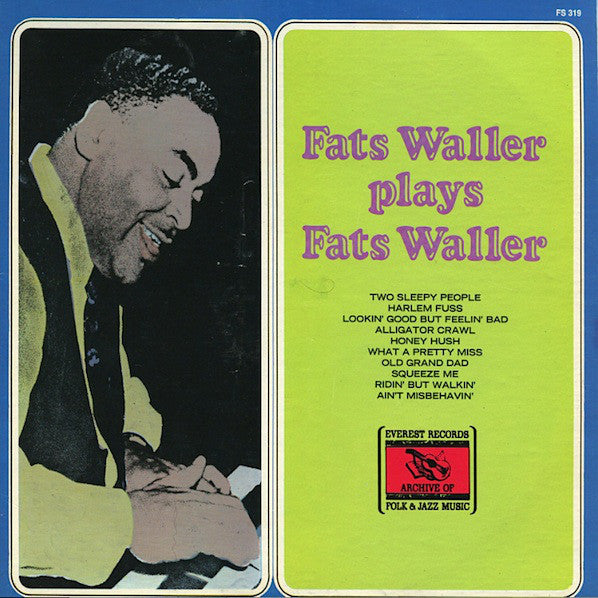 Fats Waller - Fats Waller Plays Fats Waller - VG+ 1976 Stereo USA - Jazz