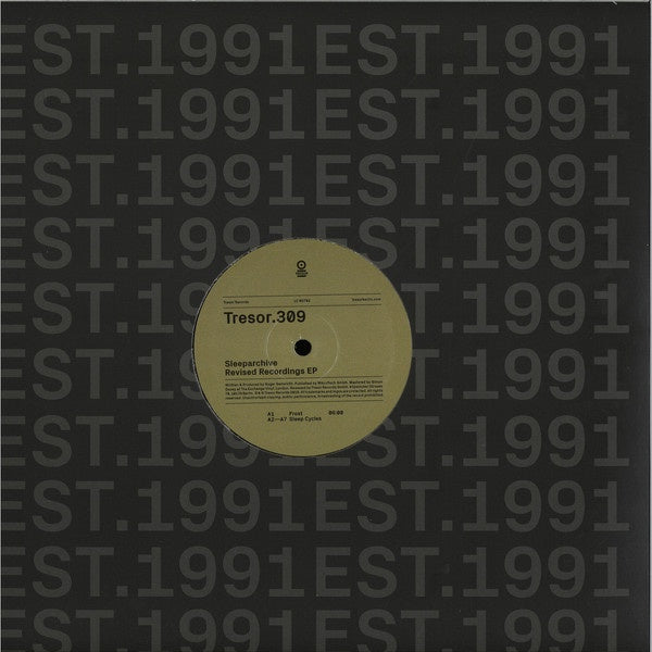 Sleeparchive ‎– Revised Recordings EP - Mint- EP Record 2019 Tresor German Import Vinyl - Techno - Shuga Records