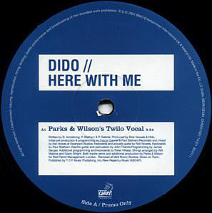 Dido - Here With Me VG - 12" Single 2001 Cheeky Europe Import - Progressive House