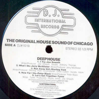 Various ‎– The Original House Sound Of Chicago: Deep House Vol. One - Mint- LP Record 1988 USA Original Vinyl - Chicago House / Deep - Shuga Records