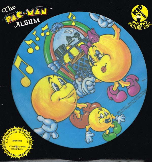 Patrick McBride, Dana Walden ‎– The Pac Man Album - VG+ Lp Record 1980 Kid Stuff USA Picture Disc Vinyl - Children's / Story / Video Game - Shuga Records