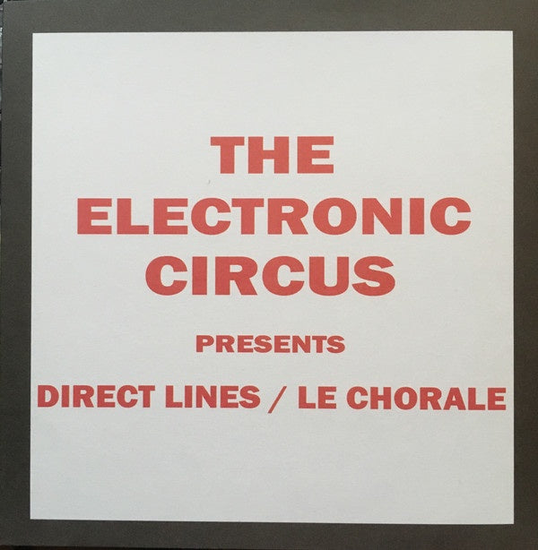 The Electronic Circus ‎– Direct Lines / Le Chorale - New 7" Vinyl 2017 Animated Music Reissue (Limited to 500!) - Synth-Pop / Minimal / New Wave