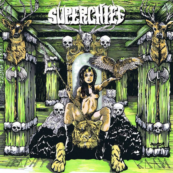 Superchief - Trophy Room - Mint- LP Record 2019 Magnetic Eye Milky Clear w/ Red, Yellow, Green Splatter Vinyl - Stoner Rock - Shuga Records