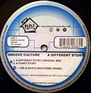 Groove Culture - A Different Story VG - 12" Single 1999 International House USA - Chicago House