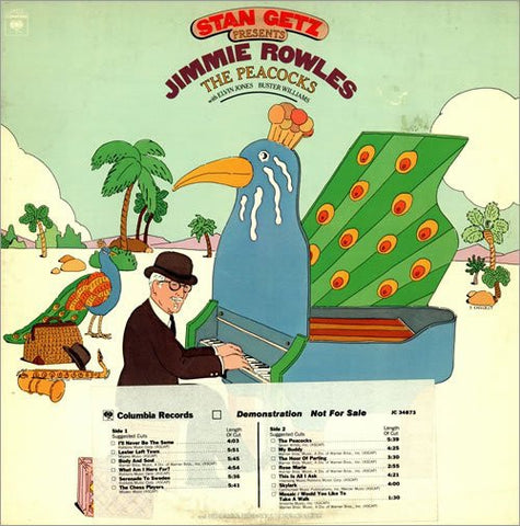 Stan Getz Presents Jimmie Rowles ‎- The Peacocks - VG+ Stereo 1977 USA Promo - Jazz