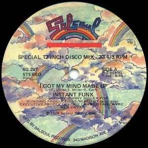 Instant Funk ‎– I Got My Mind Made Up / Crying - Mint- Single Record - 1978 USA SalSoul Vinyl - Disco / Funk - Shuga Records