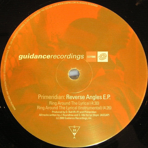Primeridian ‎– Ring Around The Lyrical. - Mint- 12" Single Record -  2000 USA Guidance Vinyl - Conscious Hip Hop