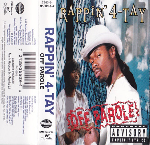 Rappin' 4-Tay ‎– Off Parole - Used Cassette 1996 Chrysalis - Hip Hop
