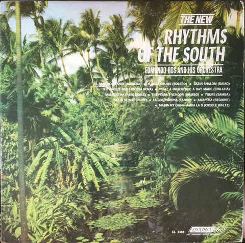 Edmundo Ros & His Orchestra ‎– New Rhythms Of The South - VG Lp Record 1964 UK Import White Label Promo - Latin / Bossanova / Samba / Mambo / Merengue